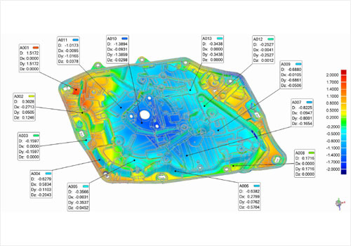 BMW轎車門內板三維激光掃描檢測